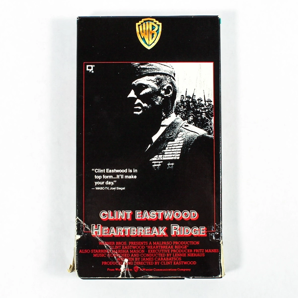 Clint Eastwood Heartbreak Ridge VHS 1986 Warner Bros Action Adventure