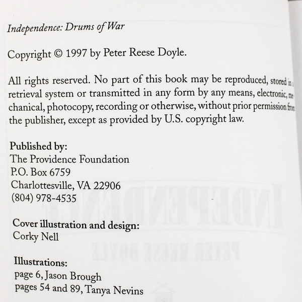 Independence by Peter Reese Doyle Drums of War Series 1997 Historical Novel PB