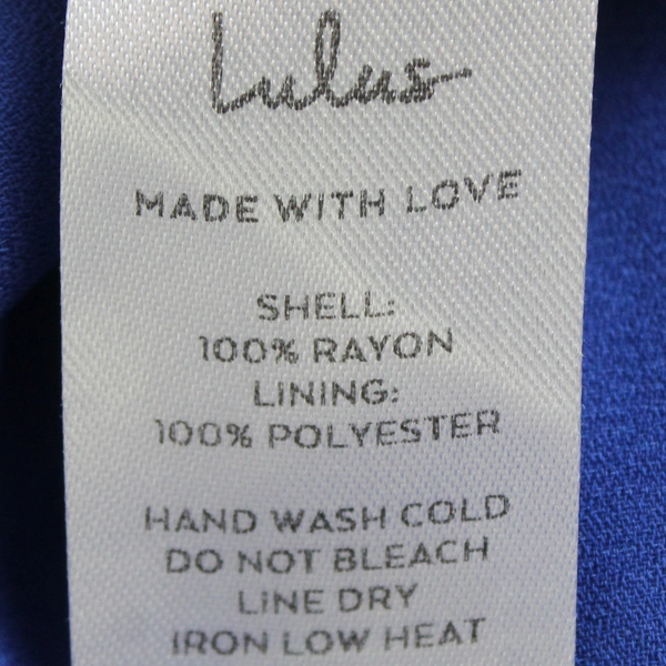 Lulus Long Blue Wrap Dress Women's Size Small Flawed