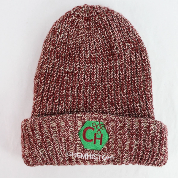 Sportsman ChemHistory Burgundy/White Beanie Hat - Acrylic, Quality Control