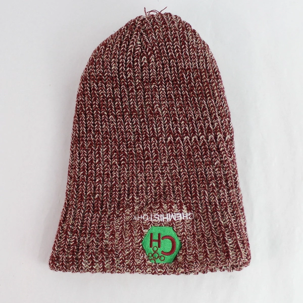 Sportsman ChemHistory Burgundy/White Beanie Hat - Acrylic, Quality Control