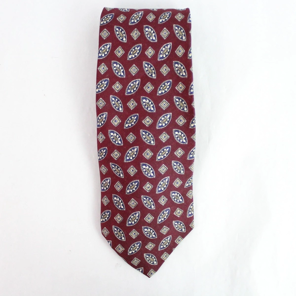 Robert Talbott Burgundy Patterned Men's Necktie 58" - Good Condition