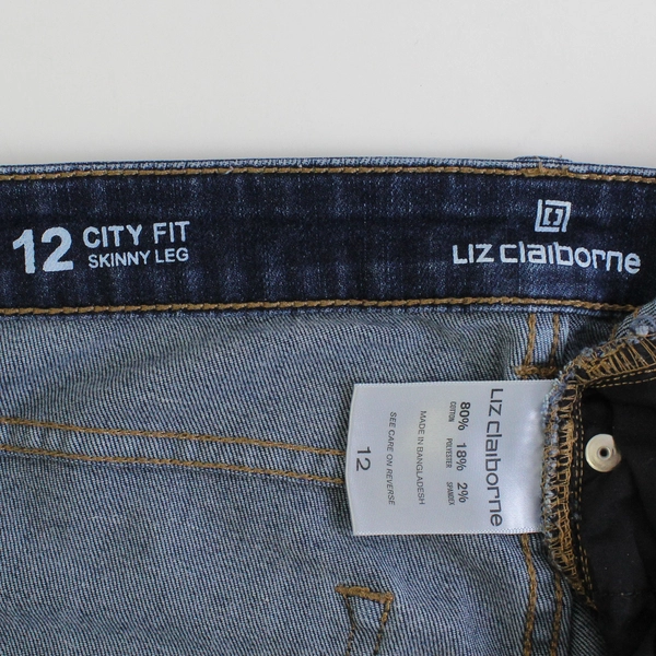 Liz Claiborne Dark Wash City Fit Skinny Jeans Women's Size 12