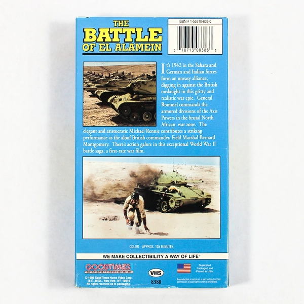 The Battle of El Alamein VHS Tape 1992 Good Times Video Pre-Owned As-Is