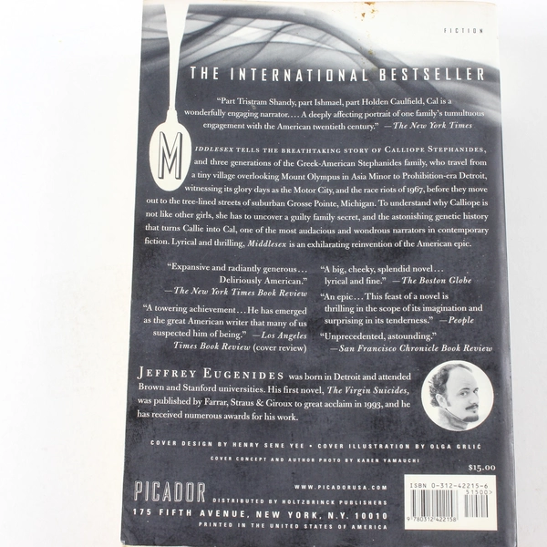 Middlesex by Jeffrey Eugenides 2003 Paperback International Bestseller