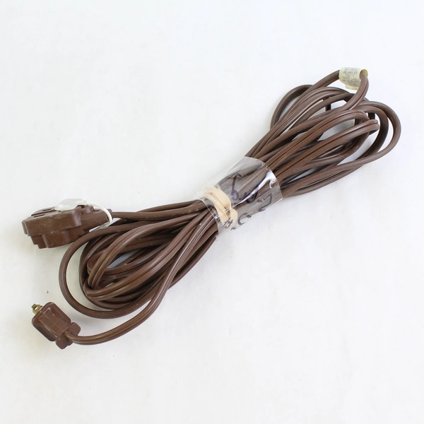 Lot of 4 Brown 2-Prong Extension Cords 12 Ft and 15 Ft
