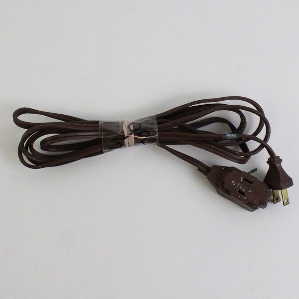 Lot of 3 Brown 2-Prong Extension Cords 9 ft