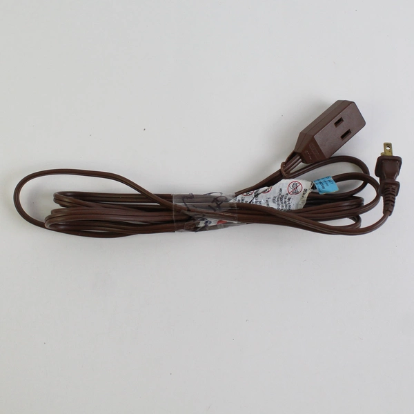 Lot of 3 Brown 2-Prong Extension Cords 9 ft