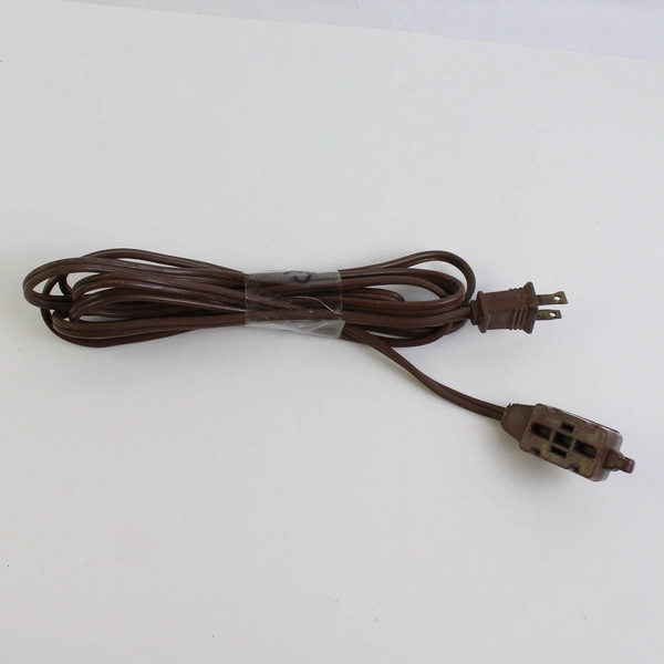 Lot of 3 Brown 2-Prong Extension Cords 9 ft