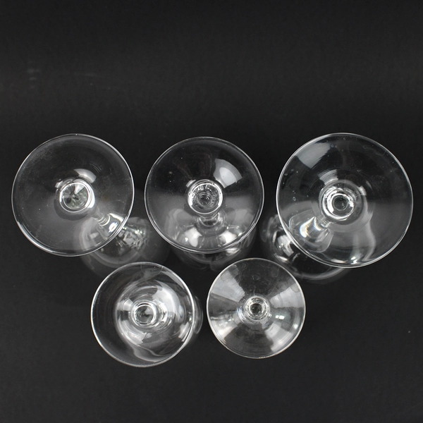 Lot of 5 Oregon Clear Wine Glasses Naked Winery Raptor Ridge Honeywood Etc.