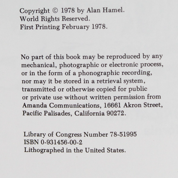 Alan Hamel Cooks by Alan Hamel 1978 Paperback Amanda Communications