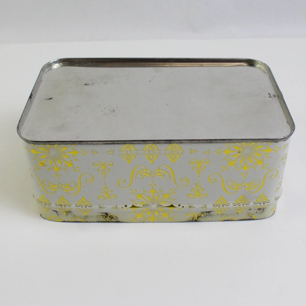 Collectors Tin Limoges Scenery Tin Lovers In The Park Vintage