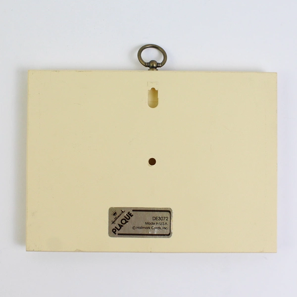 Hallmark 1984 Sign Life's Happiest Moments Friend to Friend Wood Plaque 7"