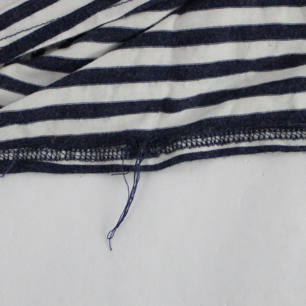 Matty M Blue and White Striped T-Shirt Women's Size 2XL