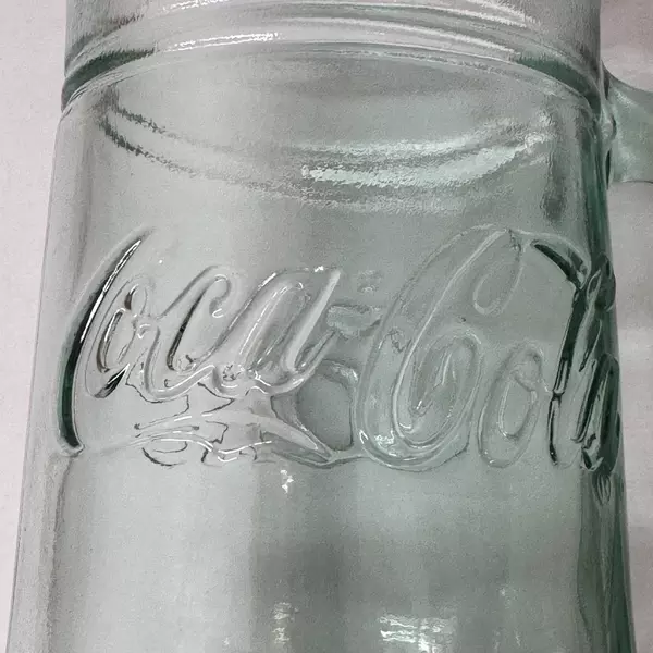 Vintage 20oz Coca Cola Green Glass Jar Mug