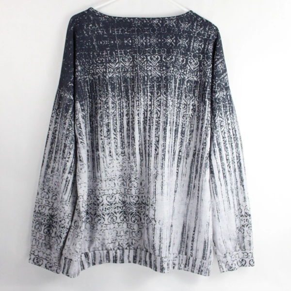 Unbranded Black and Gray Half-Zip Long-Sleeved Shirt Women's XL