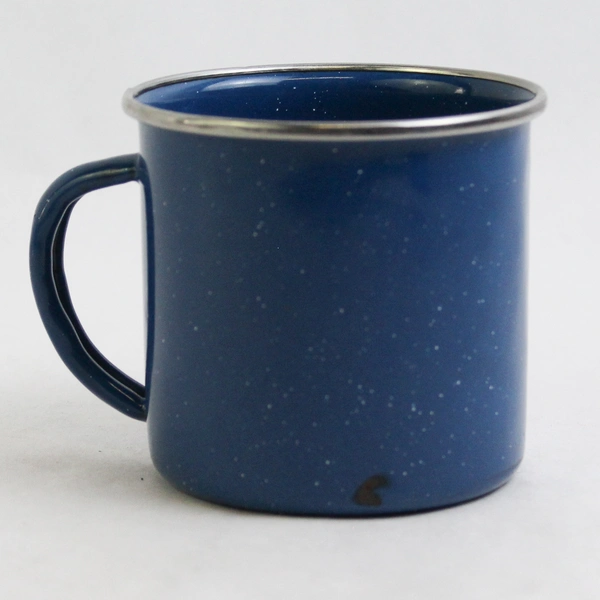  Blue Enamelware Coffee Cup Camping Hiking Picnics 3.25" Tall