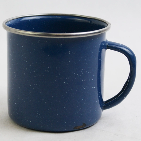  Blue Enamelware Coffee Cup Camping Hiking Picnics 3.25" Tall