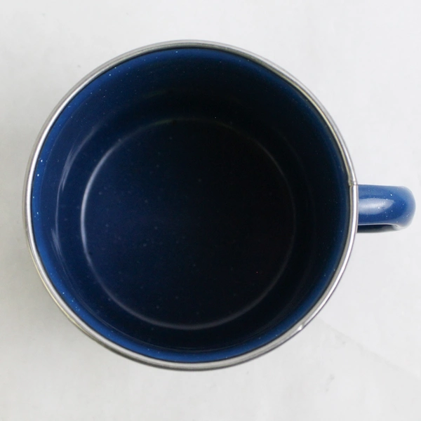  Blue Enamelware Coffee Cup Camping Hiking Picnics 3.25" Tall