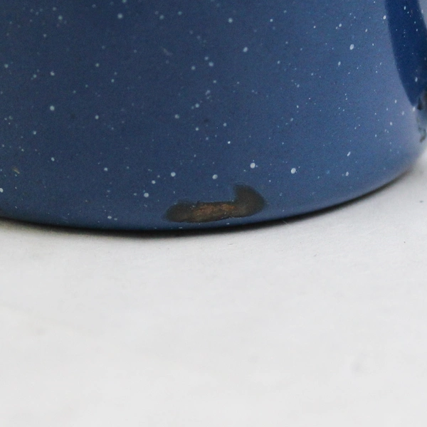  Blue Enamelware Coffee Cup Camping Hiking Picnics 3.25" Tall