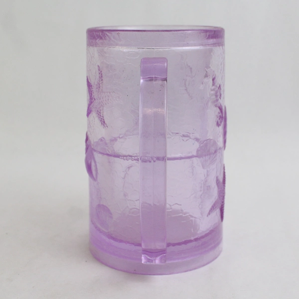 Vintage Double Walled Seashell Pattern Freezer Mug Lavender