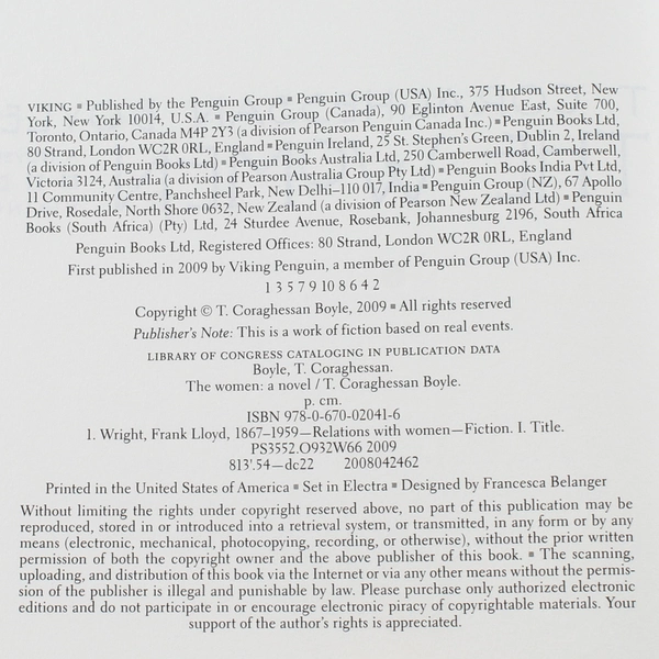 T. C. Boyle The Women 2009 Hardcover Book Good Pre-Owned Condition