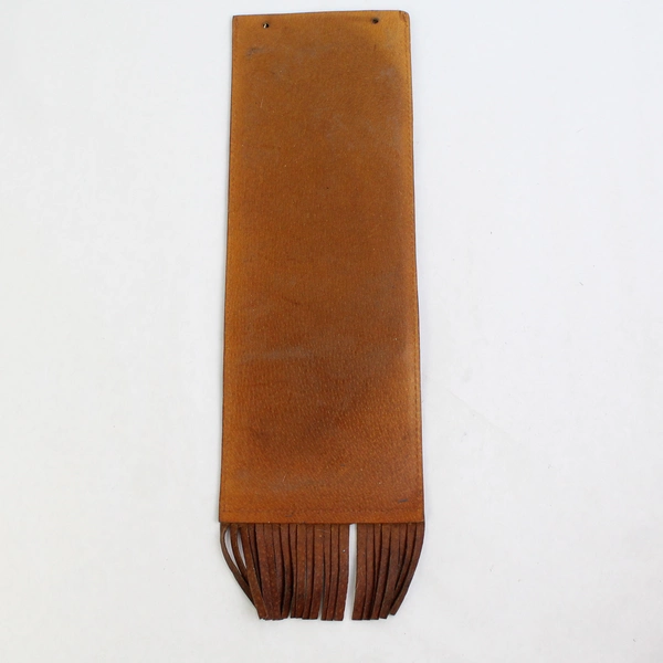 Vintage Fringed Hand Tooled Leather Bound Mirror With Mermaid Reading Warszawa