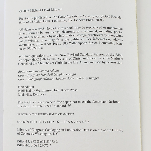 A Geography of God by Michael L. Lindvall 2007 Paperback - Good Condition