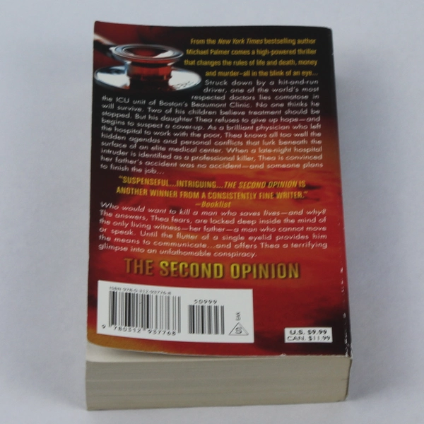 The Second Opinion by Michael Palmer Paperback 2010 - Medical Thriller Novel