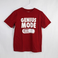 Children's Place Boy's XXL 16 Red "Genius Mode On" Short Sleeve Shirt