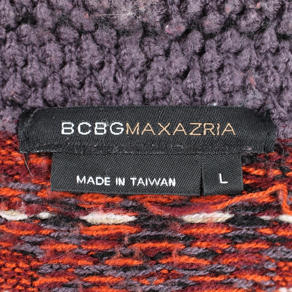 BCBG ax Azria Multicolor Knit Cardigan Women's Large