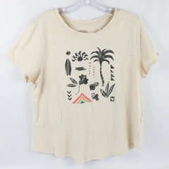 Old Navy Girl's Happy Place T-Shirt Size Large Cream Color