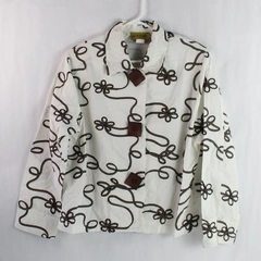 Vintage Painted Pony Women's XL Button-Up Top, USA, Shoulder Pads, Pre-Owned