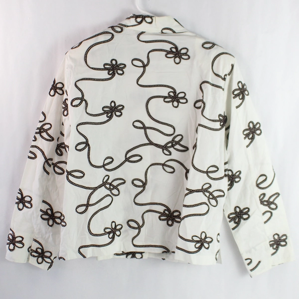 Vintage Painted Pony Women's XL Button-Up Top, USA, Shoulder Pads, Pre-Owned