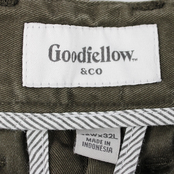 Goodfellow & Co Slim Fit Hennepin Chino Men's Pants 36Wx32L Green
