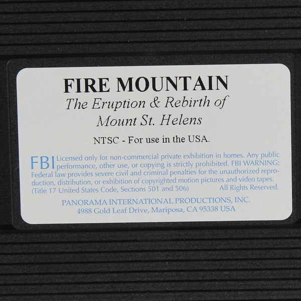 Fire Mountain: The Eruption & Rebirth of Mount St. Helens VHS 1997
