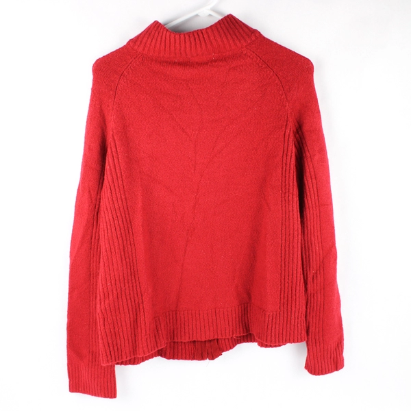Great Northwest Red Full-Zip Knit Sweater Women's Size XL
