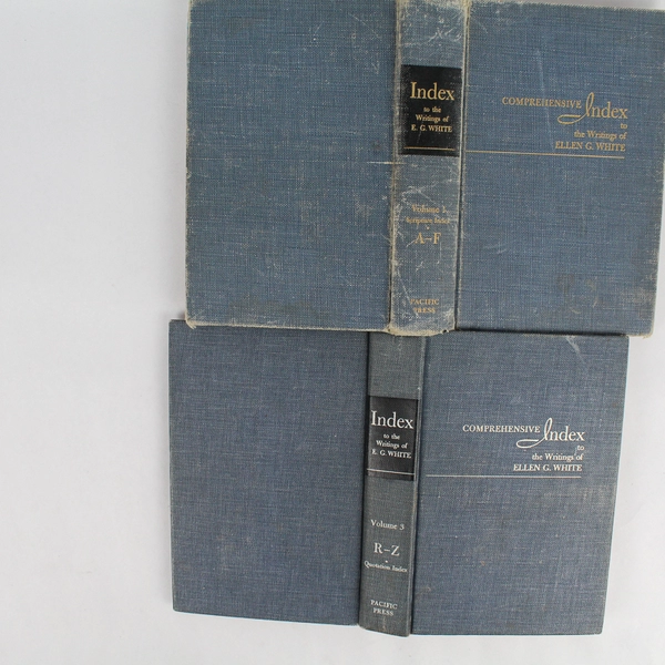 Comprehensive Index to the Writings of E G White 3 Volumes Complete Set 1962 HC