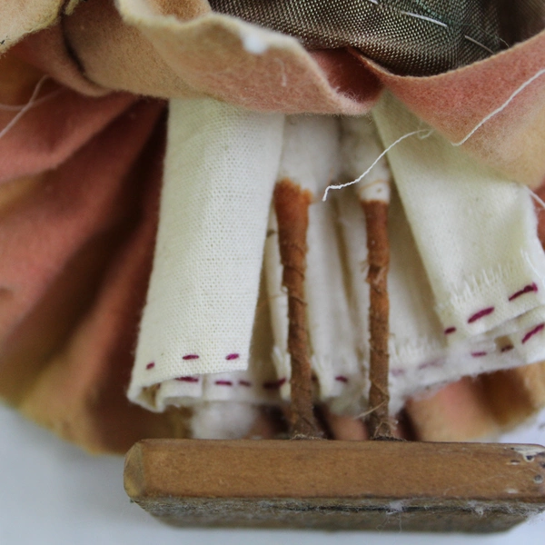 Vintage Mexican Folk Art Woman With A Platter of Fish Figurine