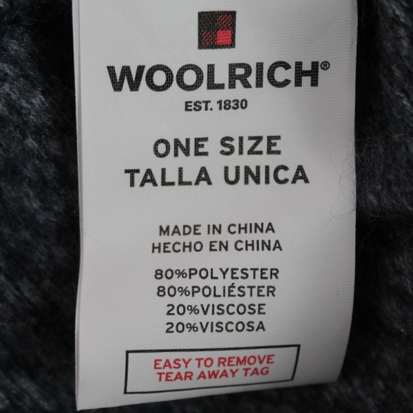 Woolrich Gray Blue Striped Blanket Wrap Shawl Women's One Size Good Condition