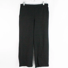 Alfred Dunner Women's 10P Stretchy Black Wide-Leg Ankle Pants - Good Condition