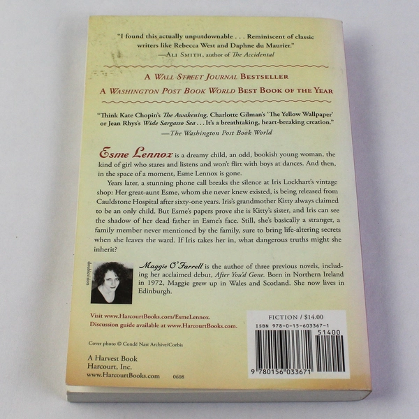 The Vanishing Act of Esme Lennox by Maggie O'Farrell 2006 PB Pre-Owned