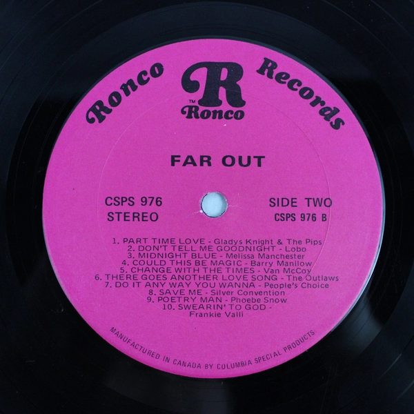 Ronco Presents Far Out 1975 Vinyl Record LP CSPS 976