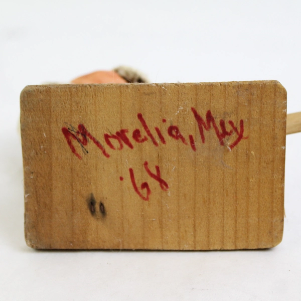 Vintage Mexican Folk Art Man Chopping Wood Figurine