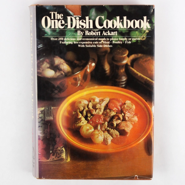 Vintage The One Dish Cookbook by Robert Ackart 1975 Hardcover Dust Jacket