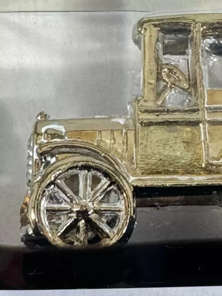 Vintage Miniature Model T Ford Figurine in Acrylic Case - 1" Tall Collectible