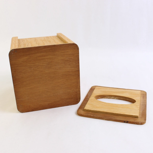 Wood Decorative Tissue Box Cover Hummingbird Flower Simple