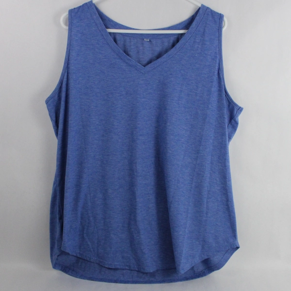 Unbranded Blue V-Neck Muscle Tee Men's Size 2XL