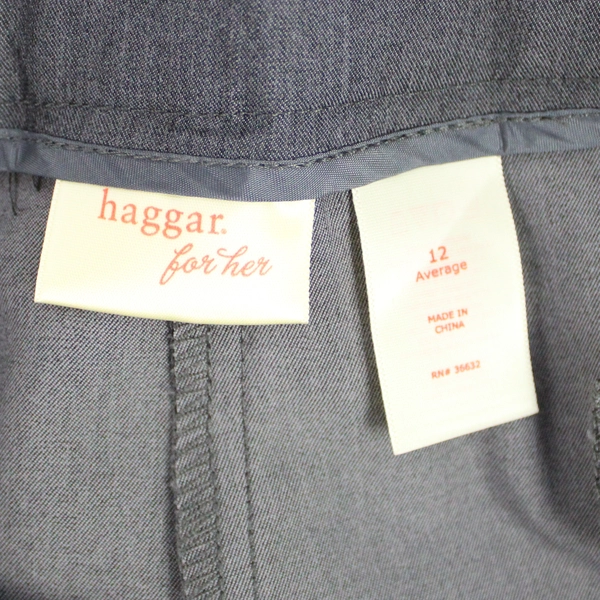 Haggar For Her Dress Pants Women's Size 12 Average Gray Altered