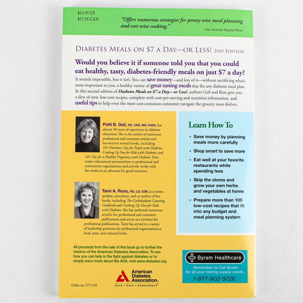 Diabetes Meals on $7 a Day-or Less 2nd Edition 2007 Paperback